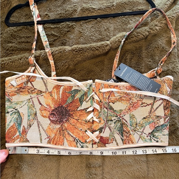 Scarlet Darkness Lace-up 8 Boned Under-Bust Corset Front Waist Cincher - Picture 4 of 4